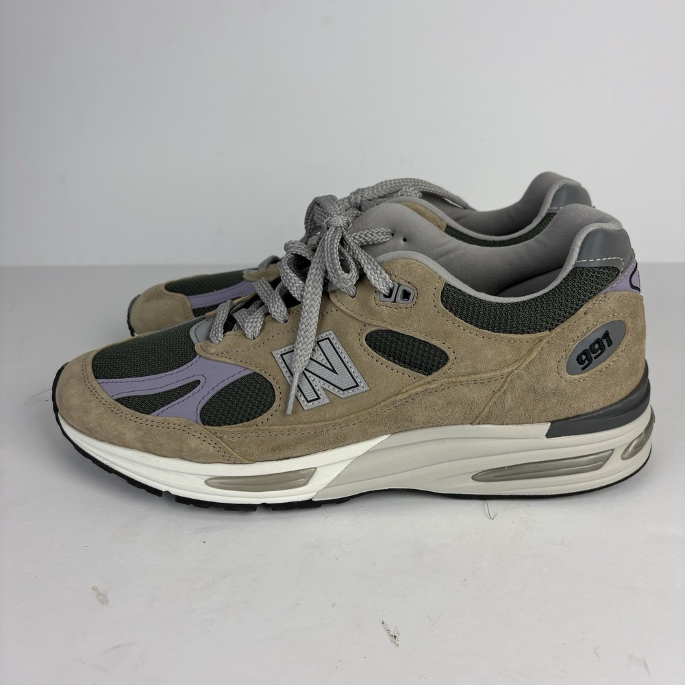 New Balance U991DL2 Gray Green Purple White Sneakers Men's US10 Make In England - Picture 4 of 16